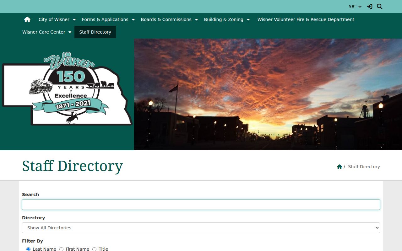 Wisner police and city clerk staff directory