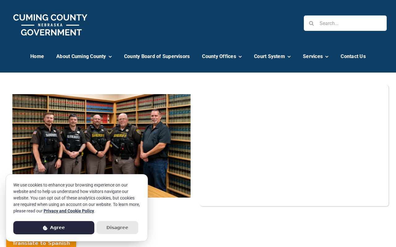 Cuming County Sheriff's Office contact information